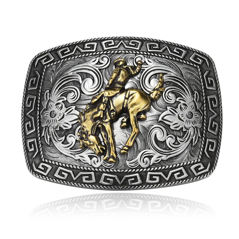 2343 Western Cowboy Belt Buckle , Rodeo Belt Buckle American Belt Buckles